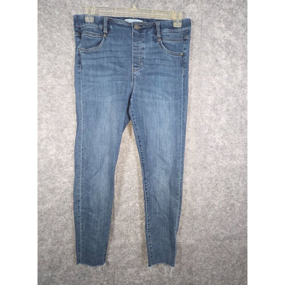Liverpool Women's Jeans Straight Leg Mid Rise Slim Fit Blue Size 12 strech